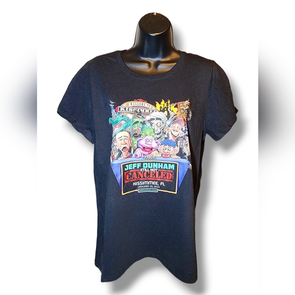 Jeff Dunham STILL NOT CANCELLED Kissimmee,FL (2023) Tour T-Shirt Women's Medium